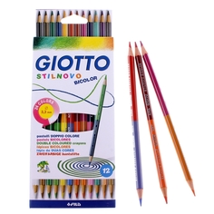 Карандаши двухсторонние 12 штуки GIOTTO Stilnovo Bicolor, 24ов, 6.8/3.3 мм, шестигранные