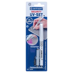 Маркер ультрафиолет 2.0 мм Centropen 2699 Security + UV фонарик (Видимость при Ультрафиоле