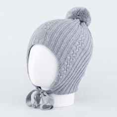 Шапка для мальчиков Котофей 07711380-43 цв. серый р.52-54