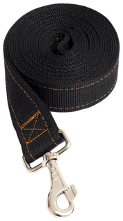 Поводок двухслойный, с усиленным карабином, 2 м х 4 см, чёрный Пижон