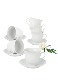 Чайный Набор Arya Elegant из фарфора, 250 мл 12 пр. Nora