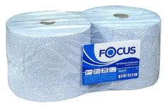 Полотенце бумажное FOCUS JUMBO INDUSTRIAL 2 слоя, 350 м в рулоне, 2 уп, белое