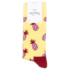 Носки унисекс Happy Socks Happy-Socks-Pineapple разноцветные 36-40