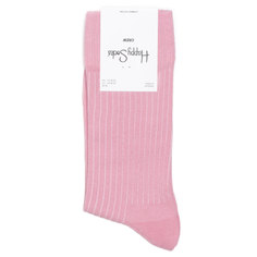 Носки унисекс Happy Socks Happy-Socks-Solid-Rib-Pink розовые 36-40