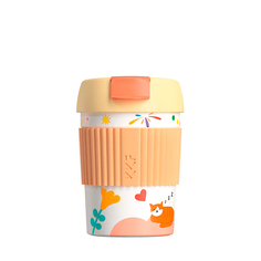 Термостакан-непроливайка KissKissFish Rainbow Vacuum Coffee Tumbler Mini праздничный