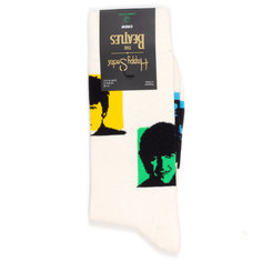 Носки унисекс Happy Socks Happy-Socks-The-Beatles-Silhouettes белые 36-40