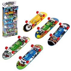 Набор фингербордов Банда скейтеров», 5 шт., со световыми эффектами, цвет МИКС Nobrand