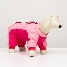 Комбинезон для собак Комбинезон с замком на спине, размер 10, розовый No Brand