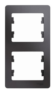 Рамка 2-м Glossa верт. графит SchE GSL001306 Systeme Electric