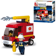 Конструктор Sluban Полиция Пожарная машина с водометом 75 деталей Junfa Toys