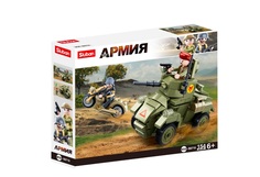 Конструктор Sluban Армия Броневик и мотоцикл 154 детали Junfa Toys