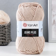 Пряжа "Jeans plus" 55% хлопок, 45% акрил 160м/100гр (87 св.беж) Yarn Art