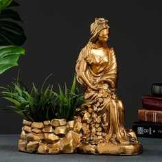 Цветочное кашпо Хорошие сувениры Фортуна сидя 7582718 0,3 л бронза 1 шт.