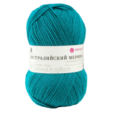 Пряжа Австралийский меринос объёмный 400м/100гр (335-Изумруд) Пехорка