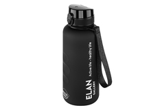 Бутылка для воды Elan Gallery Style Matte 1,5 л 10х10х28,5 см углубления, черная