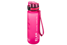 Бутылка для воды Elan Gallery Style Matte 1000 мл 7,8х7,8х28,5 см углубления, фуксия
