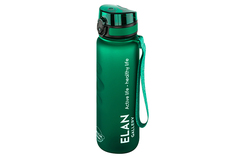 Бутылка для воды Elan Gallery Style Matte 1000 мл 7,8х7,8х28,5см углубления, темно-зеленая