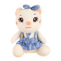 Мягкая игрушка Кошечка с бантом, цвет МИКС No Brand