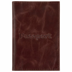 Обложка для паспорта Brauberg натуральная кожа, пулап, коричневый