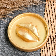 Подставка для благовоний Губы на круге круглая, золото, 2х9 см Хорошие сувениры