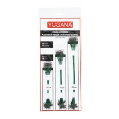 YUGANA Набор стальных поводков 1x7 нитей (нейл обол) YUGANA 45 шт, зелёный цвет, 9.5 кг