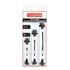 YUGANA Набор стальных поводков 1x7, 45 шт, 9.5 кг, черный