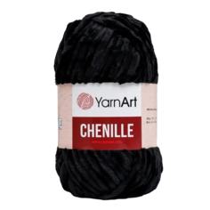 Пряжа Chenille 100% микрополиэстер 90м/100гр (542 черный) Yarn Art