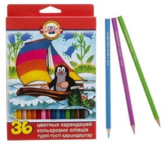 Карандаши цветные Koh-I-Noor 3655, Крот, 36 цветов, картонная коробка