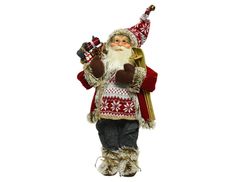 Новогодняя фигурка Kaemingk Санта в свитере и колпаке 612009 1 шт.
