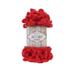 Пряжа Alize PUFFY,056 Puffy 056 красный