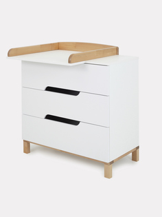 Комод пеленальный MOWBaby LILLA 84см 3 ящ (арт113) Cloud White