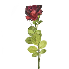 Цветок искусственный на ножке Роза бордовая Gloria Garden 70 см 7820203