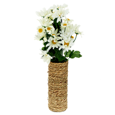 Цветок декоративный в горшке Белые ромашки Gloria Garden 7,5х40 см 7250120