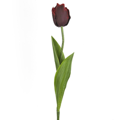 Цветок искусственный на ножке Тюльпан бордовый Gloria Garden 66 см 9180080
