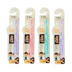 Зубная щетка Kids safe, детская, 7-12 лет, микс Cj Lion