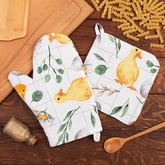 Набор кух. Доляна Duckling: варежка 20х27 см, прихватка 19х19 см, 100% хл