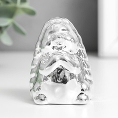 Сувенир керамика "Ёжик" серебро 5х4,5х6,7 см No Brand