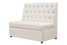 Диван прямой МногоМеб Руан 160x70x95 бежевая матовая экокожа