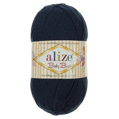 ALIZE Пряжа "Baby Best" 10% бамбук, 90% акрил 240м/100гр (58 темно синий)