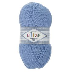 Пряжа ALIZE Lanagold 800, 49% шерсть, 51% акрил, 800 мх100 г, 40 голубая