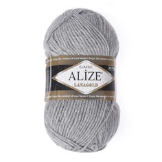 ALIZE Пряжа "Lanagold" 51% акрил, 49% шерсть 240м/100гр (21 серый меланж)