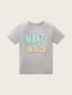 Футболка детская TOM TAILOR 1031863-17590 серо-черный, 104