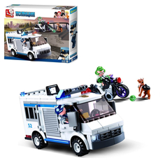 Конструктор Sluban Полиция Полицейский автобус для перевозки преступликов, 117 деталей Junfa Toys