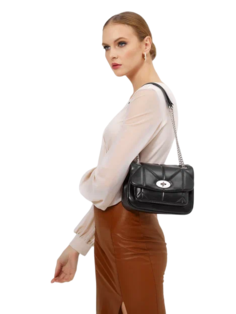 Сумка женская David Jones 6860-2 черный, 15х23х8 см
