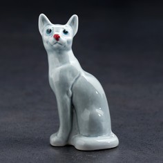 Весёлый фарфор Статуэтка фарфоровая «Кошка Тайка»,10 см, микс
