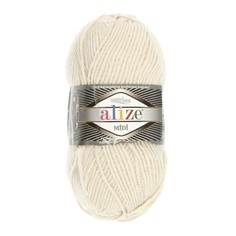 ALIZE Пряжа "Superlana midi" 25% шерсть, 75% акрил 170м/100гр (599 слоновая кость)