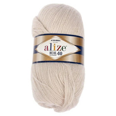 ALIZE Пряжа "Angora real 40" 60% акрил, 40% шерсть 430м/100гр (599 слоновая кость )