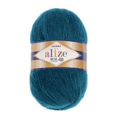 ALIZE Пряжа "Angora real 40" 60% акрил, 40% шерсть 430м/100гр (17 петроль )