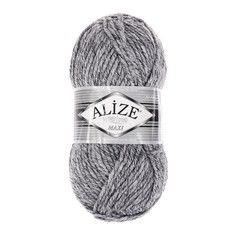 ALIZE Пряжа "Superlana Maxi" 75% акрил, 25% шерсть 100м/100гр (801 серый меланж)