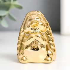 Сувенир керамика "Ёжик" золото 5х4,5х6,7 см No Brand